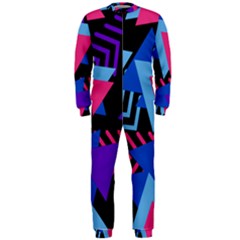 Memphis Pattern Geometric Abstract Onepiece Jumpsuit (men)  by Pakrebo