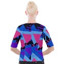 Memphis Pattern Geometric Abstract Cropped Button Cardigan View2