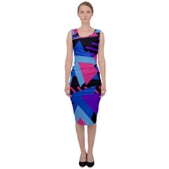 Memphis Pattern Geometric Abstract Sleeveless Pencil Dress by Pakrebo