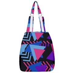 Memphis Pattern Geometric Abstract Center Zip Backpack