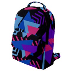 Memphis Pattern Geometric Abstract Flap Pocket Backpack (small)