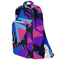 Memphis Pattern Geometric Abstract Double Compartment Backpack by Pakrebo