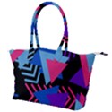 Memphis Pattern Geometric Abstract Canvas Shoulder Bag View1