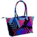 Memphis Pattern Geometric Abstract Canvas Shoulder Bag View2