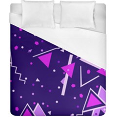 Purple Blue Geometric Pattern Duvet Cover (california King Size) by Pakrebo