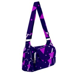 Purple Blue Geometric Pattern Post Office Delivery Bag by Pakrebo