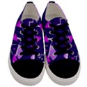 Purple Blue Geometric Pattern Men s Low Top Canvas Sneakers View1