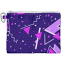 Purple Blue Geometric Pattern Canvas Cosmetic Bag (XXL) View1