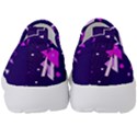 Purple Blue Geometric Pattern Kids  Slip On Sneakers View4