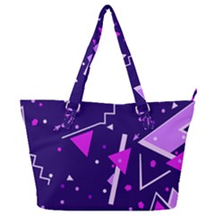 Purple Blue Geometric Pattern Full Print Shoulder Bag by Pakrebo