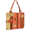 Amber Yellow Stripes Leaves Floral Mini Tote Bag View2