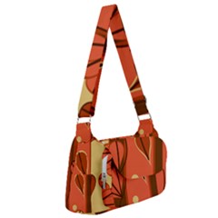 Amber Yellow Stripes Leaves Floral Post Office Delivery Bag