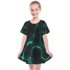 Green Pattern Background Abstract Kids  Smock Dress by Pakrebo