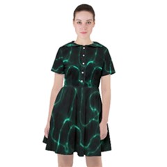 Green Pattern Background Abstract Sailor Dress by Pakrebo