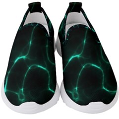 Green Pattern Background Abstract Kids  Slip On Sneakers