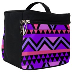 Seamless Purple Pink Pattern Make Up Travel Bag (big)