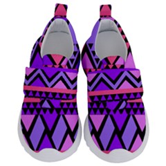 Seamless Purple Pink Pattern Kids  Velcro No Lace Shoes by Pakrebo