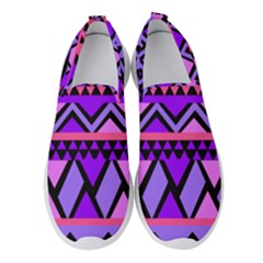 Seamless Purple Pink Pattern Women s Slip On Sneakers