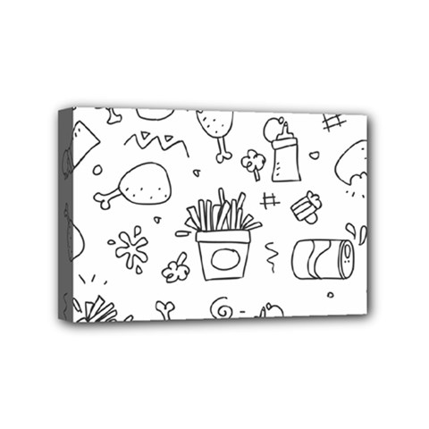 Set Chalk Out Scribble Collection Mini Canvas 6  X 4  (stretched) by Pakrebo