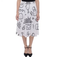 Set Chalk Out Scribble Collection Classic Midi Skirt by Pakrebo