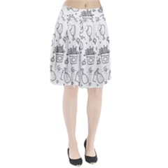 Set Chalk Out Scribble Collection Pleated Skirt by Pakrebo