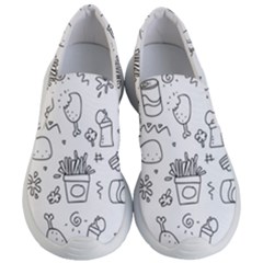 Set Chalk Out Scribble Collection Women s Lightweight Slip Ons by Pakrebo