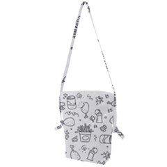 Set Chalk Out Scribble Collection Folding Shoulder Bag by Pakrebo