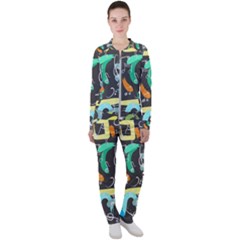 Repetition Seamless Child Sketch Casual Jacket And Pants Set