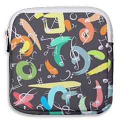 Repetition Seamless Child Sketch Mini Square Pouch