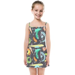 Repetition Seamless Child Sketch Kids  Summer Sun Dress by Pakrebo