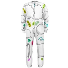 Set Chalk Out Chitchat Scribble Onepiece Jumpsuit (men)  by Pakrebo