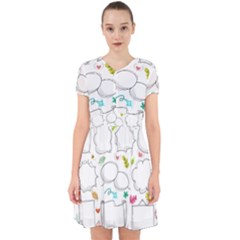 Set Chalk Out Chitchat Scribble Adorable In Chiffon Dress