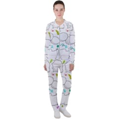 Set Chalk Out Chitchat Scribble Casual Jacket And Pants Set