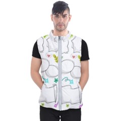 Set Chalk Out Chitchat Scribble Men s Puffer Vest by Pakrebo