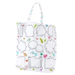 Set Chalk Out Chitchat Scribble Giant Grocery Tote by Pakrebo