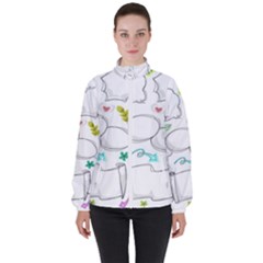 Set Chalk Out Chitchat Scribble High Neck Windbreaker (women)