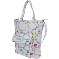 Set Chalk Out Chitchat Scribble Shoulder Tote Bag