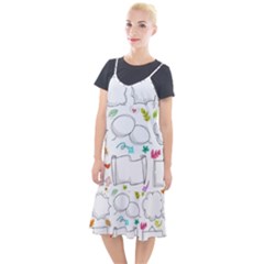 Set Chalk Out Chitchat Scribble Camis Fishtail Dress