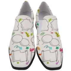 Set Chalk Out Chitchat Scribble Slip On Heel Loafers