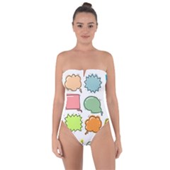 Set Collection Balloon Image Tie Back One Piece Swimsuit by Pakrebo