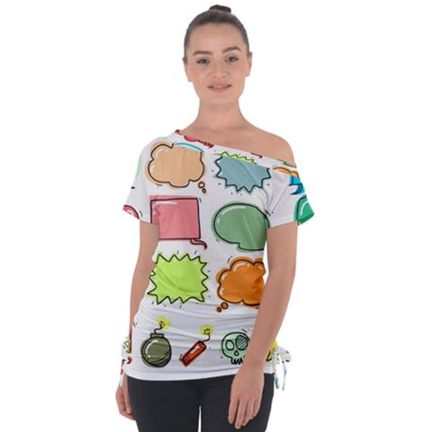 Set Collection Balloon Image Tie-up Tee by Pakrebo