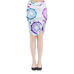 Dreamcatcher Dream Catcher Pattern Midi Wrap Pencil Skirt by Pakrebo