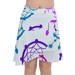 Dreamcatcher Dream Catcher Pattern Chiffon Wrap Front Skirt by Pakrebo