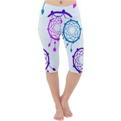 Dreamcatcher Dream Catcher Pattern Lightweight Velour Cropped Yoga Leggings by Pakrebo