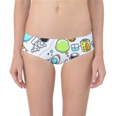 Sketch Cartoon Space Set Classic Bikini Bottoms