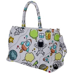 Sketch Cartoon Space Set Duffel Travel Bag