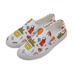 Cute Sketch Set Child Fun Funny Women s Canvas Slip Ons by Pakrebo