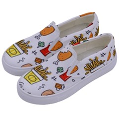 Cute Sketch Set Child Fun Funny Kids  Canvas Slip Ons by Pakrebo