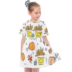 Cute Sketch Set Child Fun Funny Kids  Sailor Dress by Pakrebo