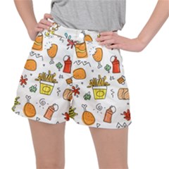 Cute Sketch Set Child Fun Funny Stretch Ripstop Shorts